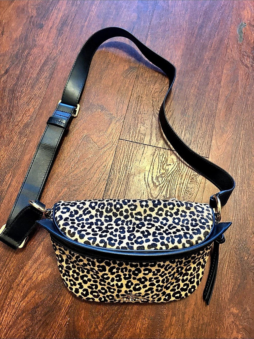 Michael Kors Slater  Leopard Print Calf Hair Sling Pack